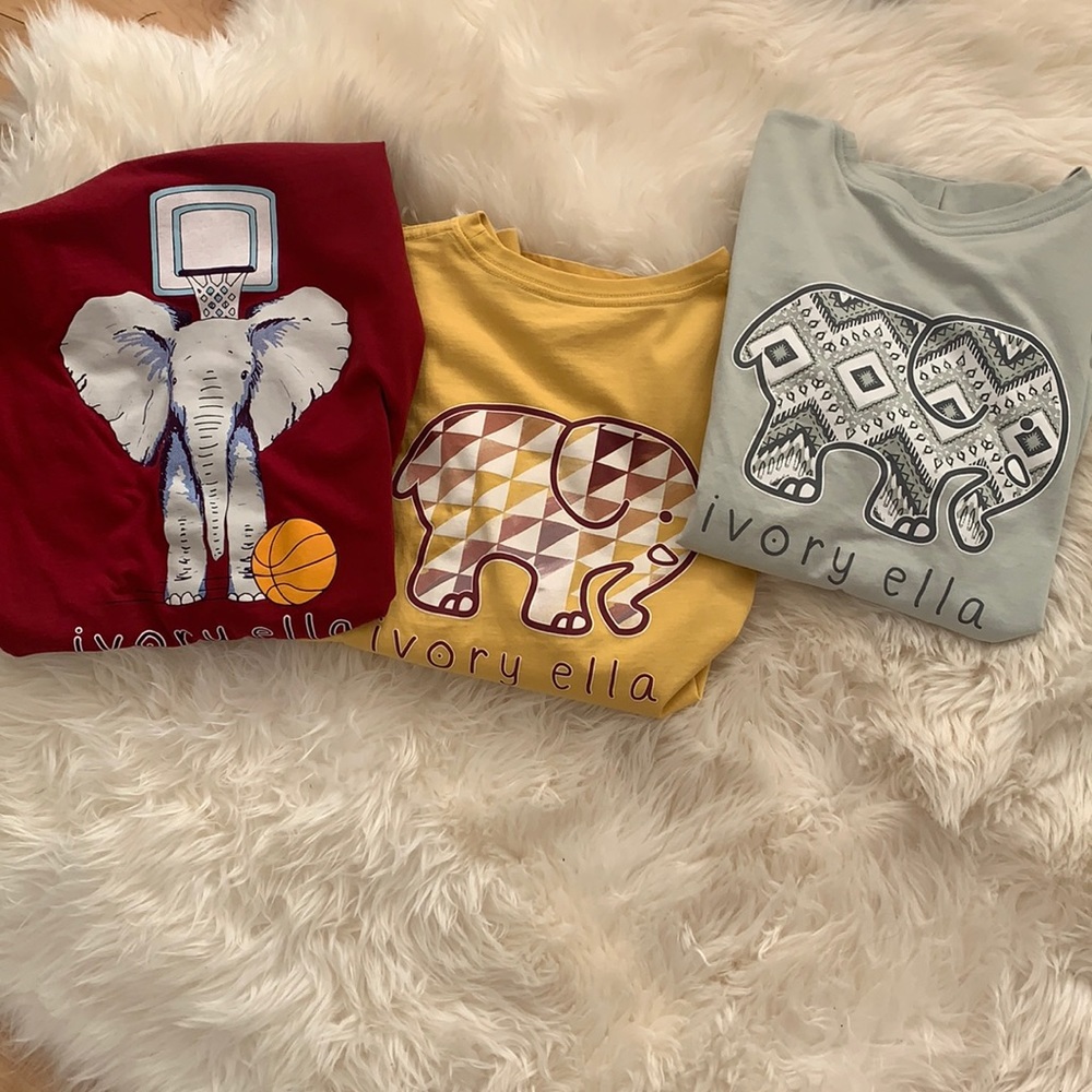 3 ivory ella used long sleeve t shirts